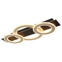 LED Mennyezeti Lámpa 48034a-50 Jayden - sötétbarna/Pezsgő, Design, műanyag/faalapú anyag (73/35/7cm) - Globo