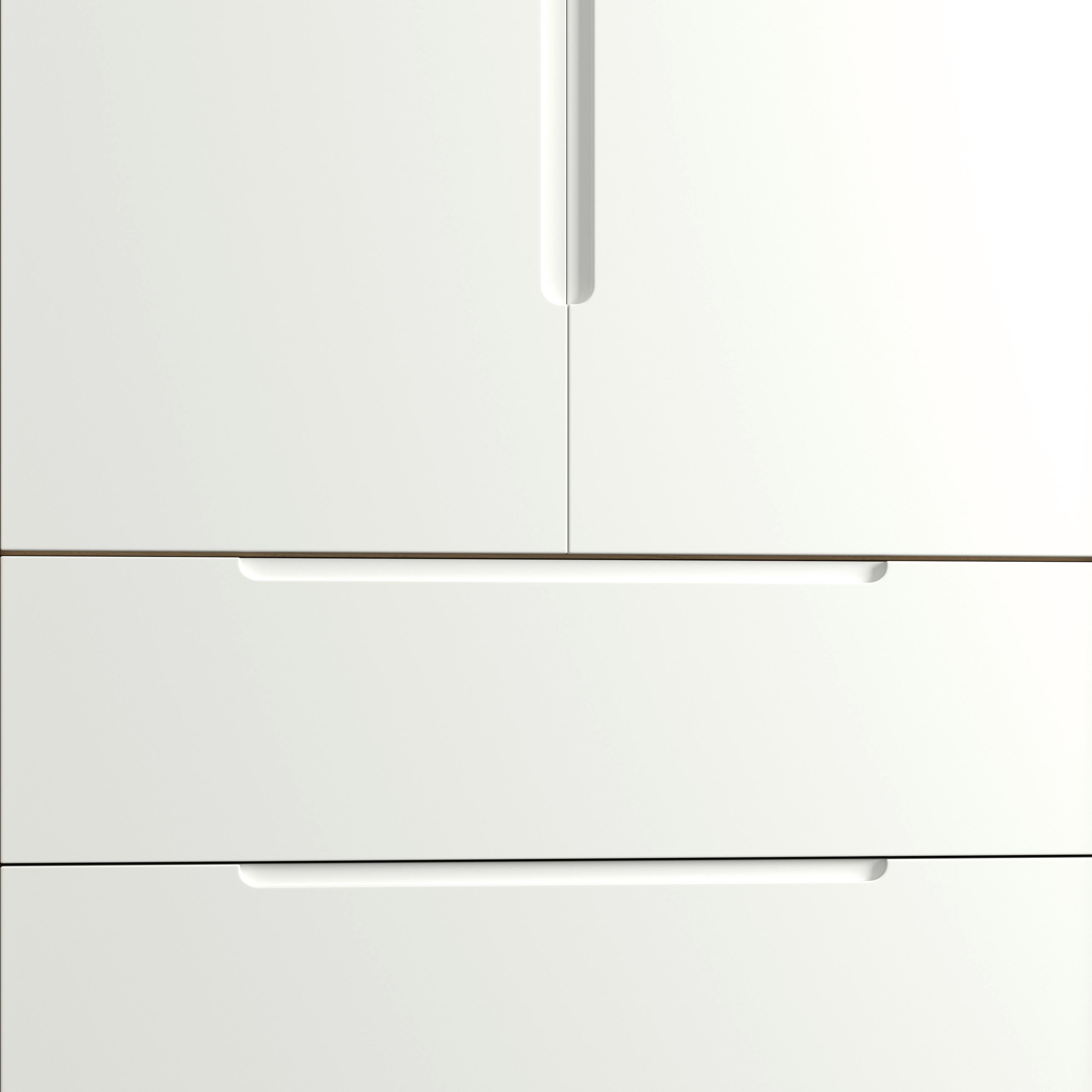 GARDEROB MARLO - vit/ekfärgad, Modern, trämaterial/trä (100/223/60cm) - Bessagi Home