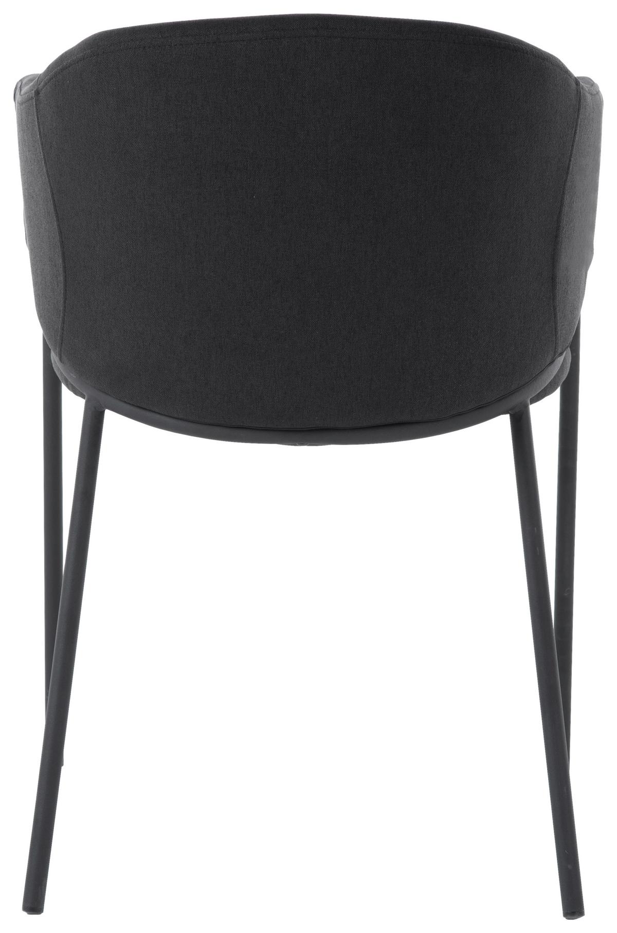 KRZESŁO Z PODŁOKIETNIKAMI CHRIS - czarny, Modern, metal/drewno (53/77/60cm) - MID.YOU