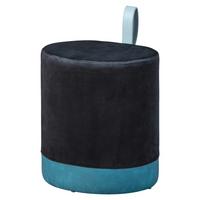 Hocker Osane ca. 38x43 cm Blau/Schwarz - Blau/Schwarz, KONVENTIONELL, Holzwerkstoff/Kunststoff (38/43/32,5cm) - MID.YOU