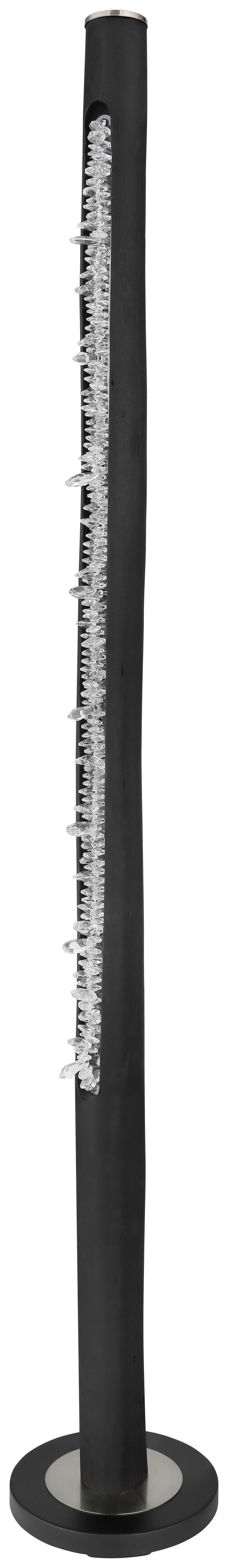 LED-STEHLEUCHTE FELICITAS - Klar/Schwarz, Design, Holz/Kunststoff (23/151cm) - Globo