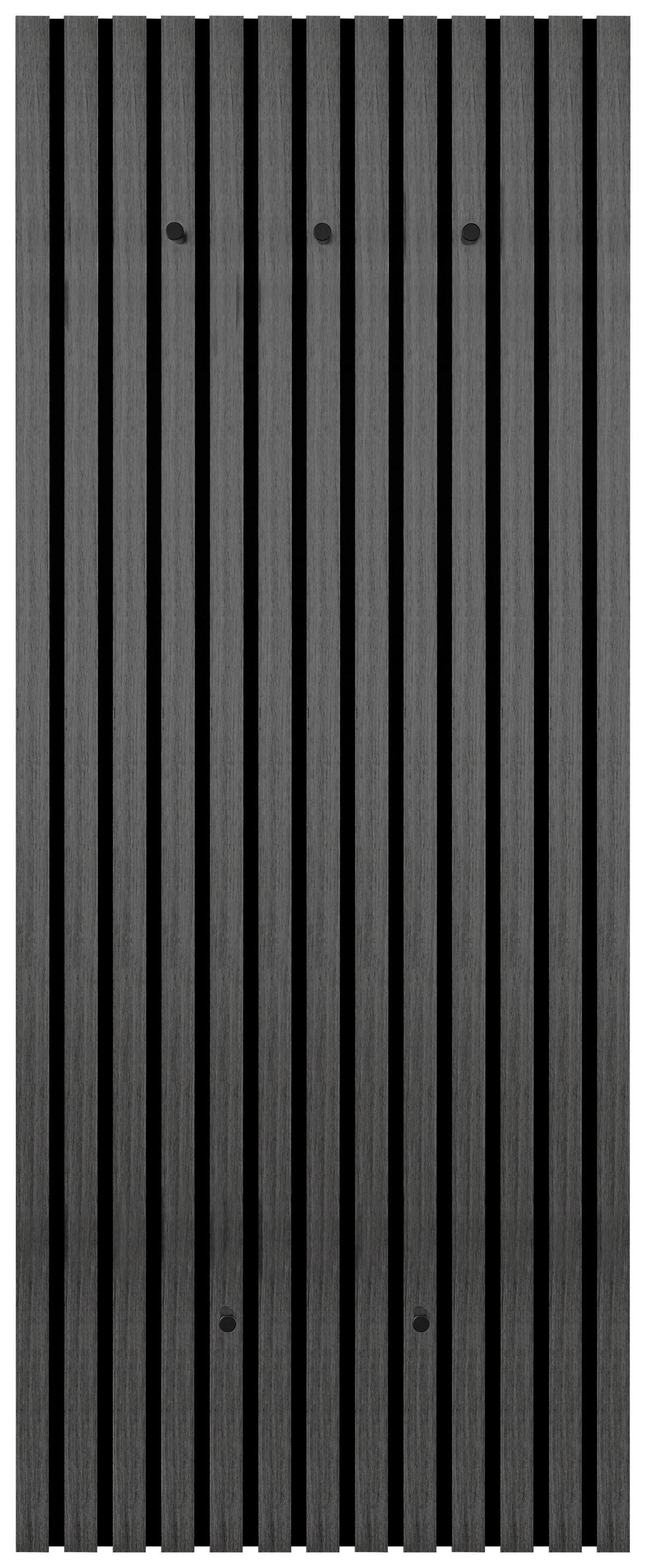 Garderobenpaneel Grace Grau - Grau, Modern, Holzwerkstoff/Textil (50/125/7cm) - Mömax