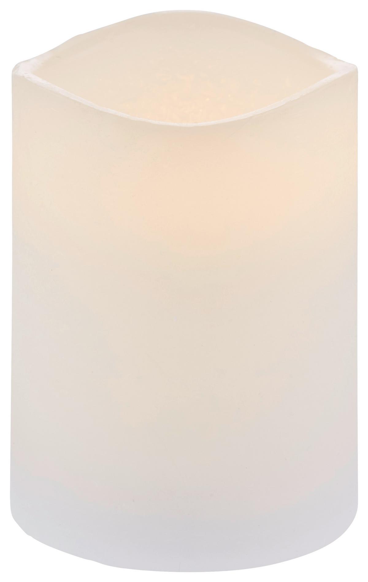 KERZE MIT LED LEONIE - Weiß (7,5/10cm) - Mömax
