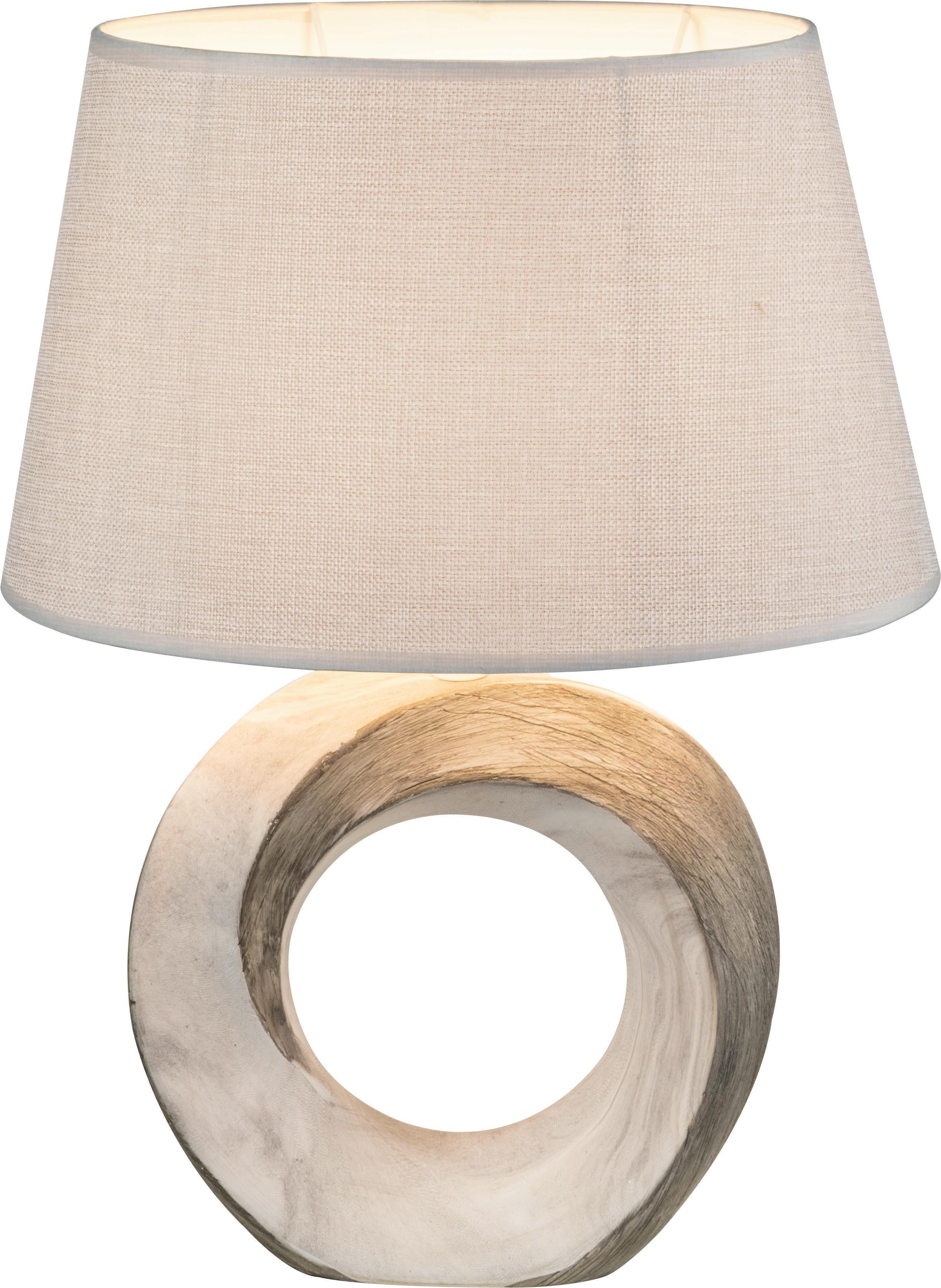 Namizna Svetilka Jeremy - siva, Design, kamen/tekstil (31/20/41,5cm) - Globo