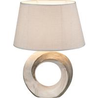 Tischleuchte 21641T in Grau max. 40 Watt - Grau, Design, Keramik/Stein (31/20/41,5cm) - Globo