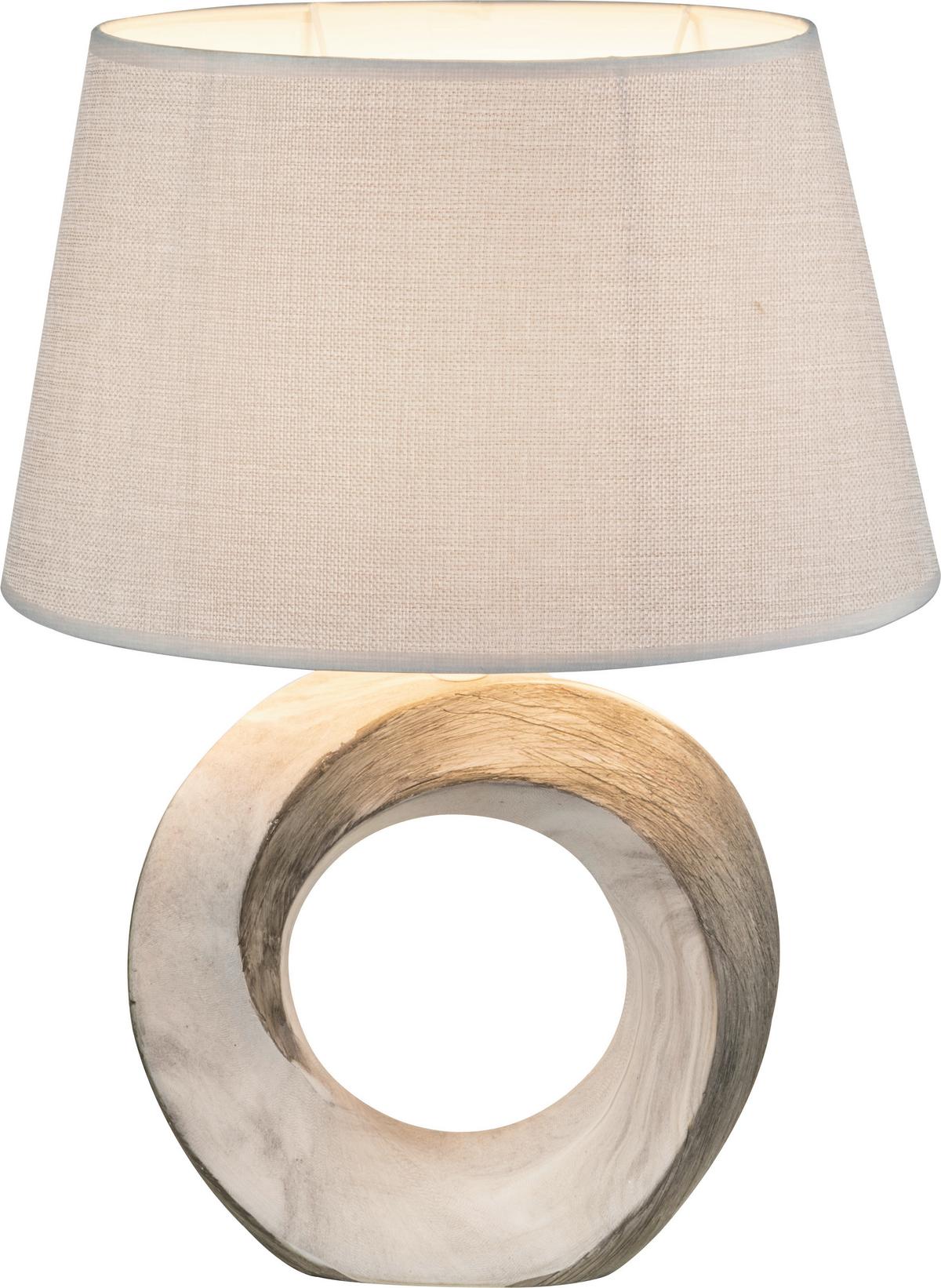 Tischleuchte 21641T in Grau max. 40 Watt - Grau, Design, Keramik/Stein (31/20/41,5cm) - Globo