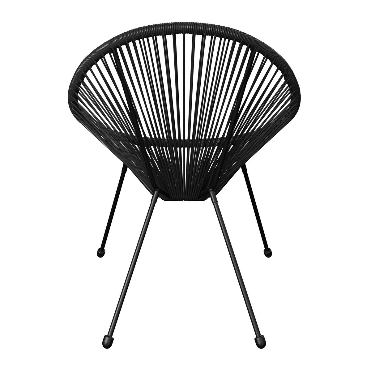 Garten-Relaxsessel Uno 1 Schwarz - Schwarz, Basics, Kunststoff/Metall (71/77/83,5cm)