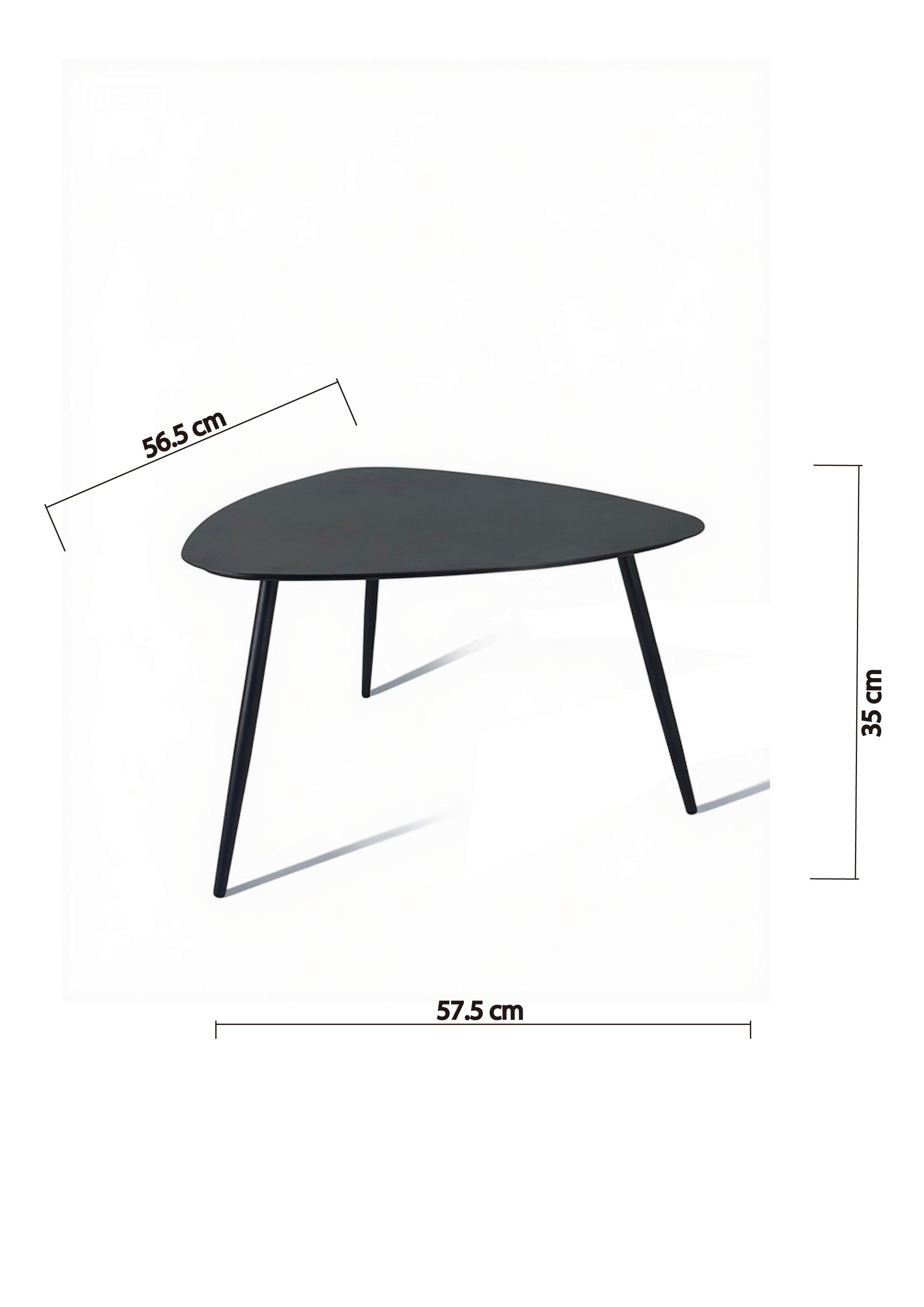 SALONTAFEL FINE - Donkergrijs, Modern, Metaal (57,5/56/35,5cm) - Mömax