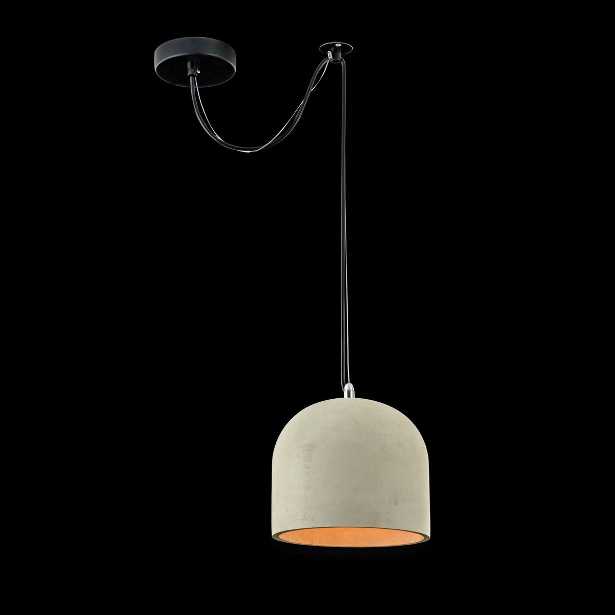 LAMPE À PENDENTIF BRONI - Schwarz/Grau, Trend, Stein/Metall (20/18cm) - MAYTONI