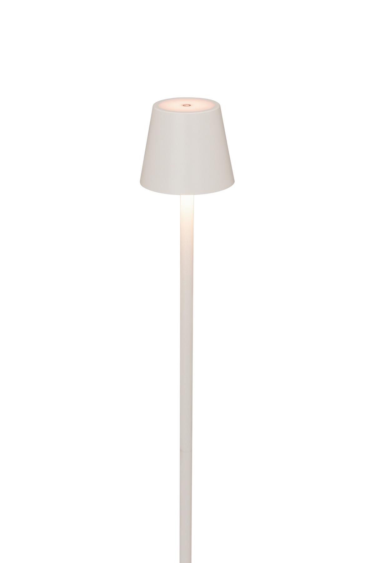 AKUMULATOROWA LAMPA STOJĄCA SEATTLE *SBN* - biały, Konventionell, metal (20/117cm) - Novel