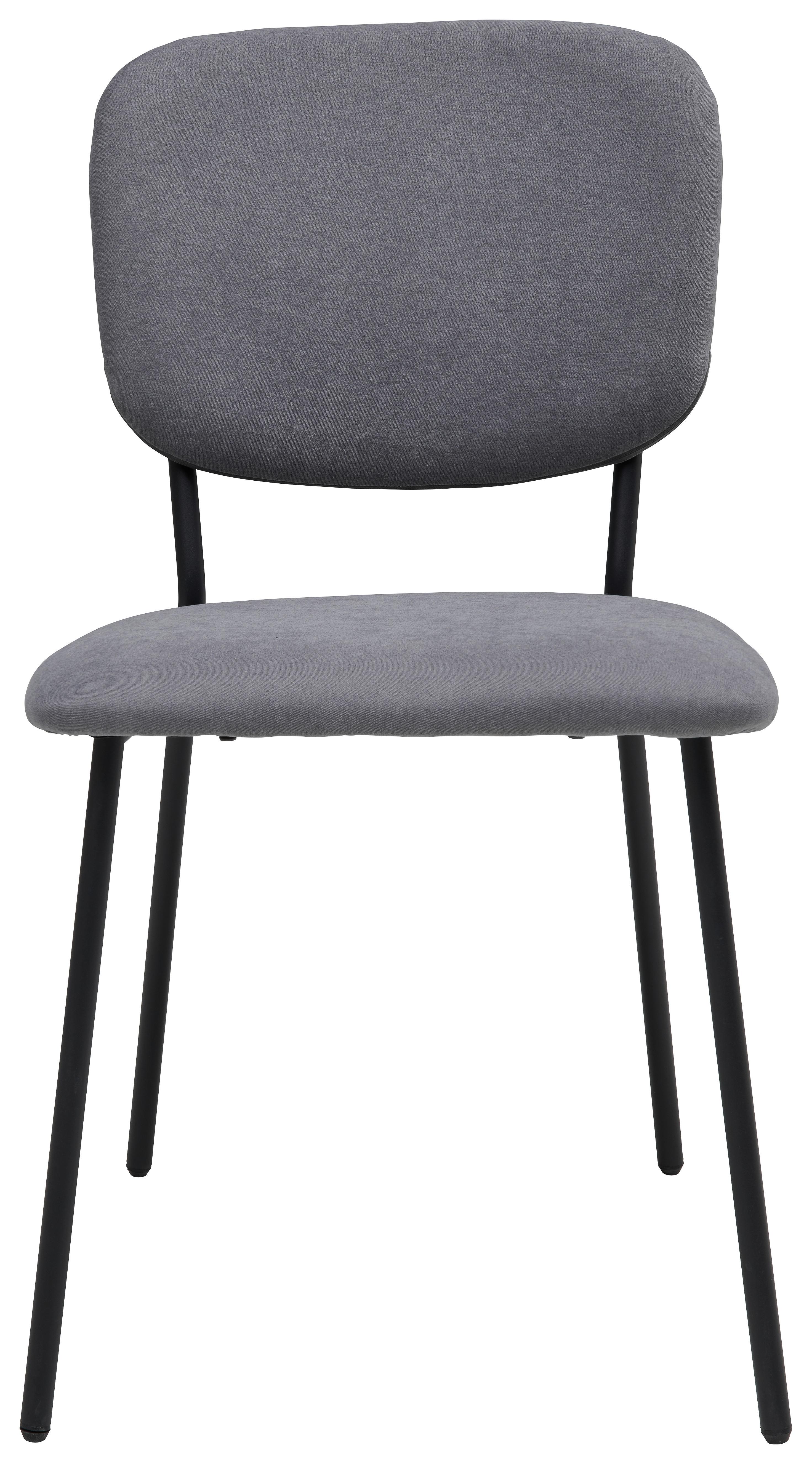 Scaun Gaia - negru/gri, Konventionell, lemn/metal (47/85/56cm)