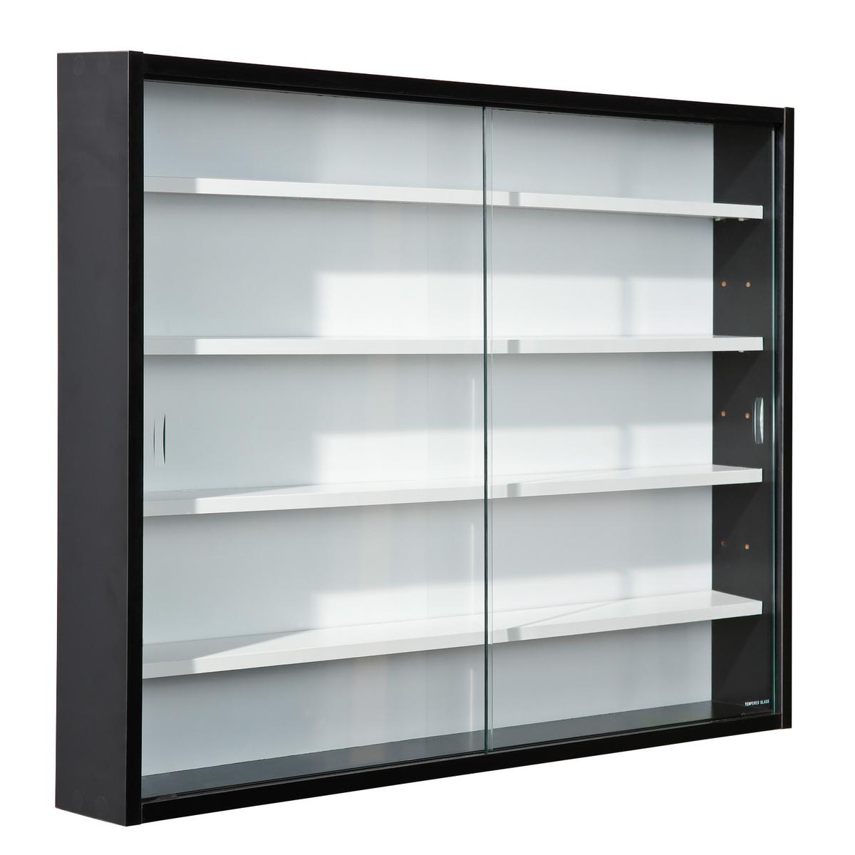Hängevitrine Collecty ca. 80x60 cm Schwarz/Weiß - Schwarz/Weiß, Design, Glas/Holzwerkstoff (80/60/10cm) - MID.YOU