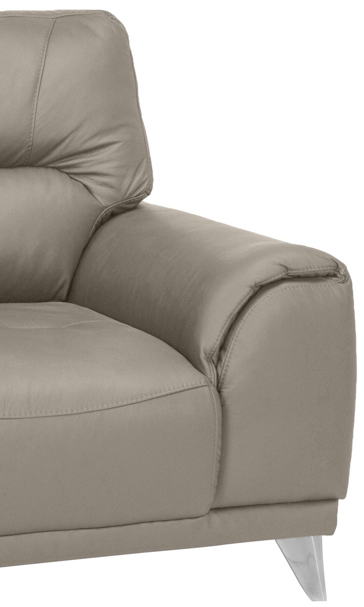 Fernsehsessel "Frisco" , sandfarben - Sandfarben/Chromfarben, MODERN, Textil/Metall (112/92/96cm) - MID.YOU