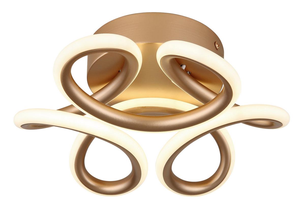 Led Stropna Svjetiljka Melisand - bijela/boje šampanjca, Design, metal/plastika (26/10cm) - Globo