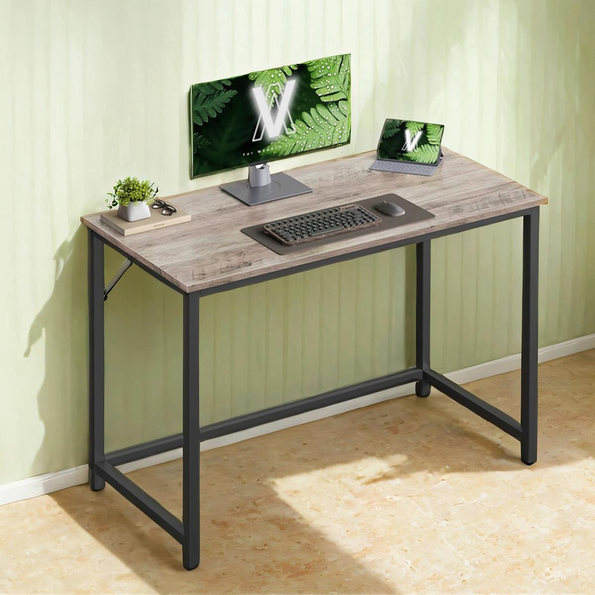 COMPUTERTISCH COMPUTER DESK - Schwarz/Grau, MODERN, Holzwerkstoff/Metall (100/50/75,5cm) - MID.YOU