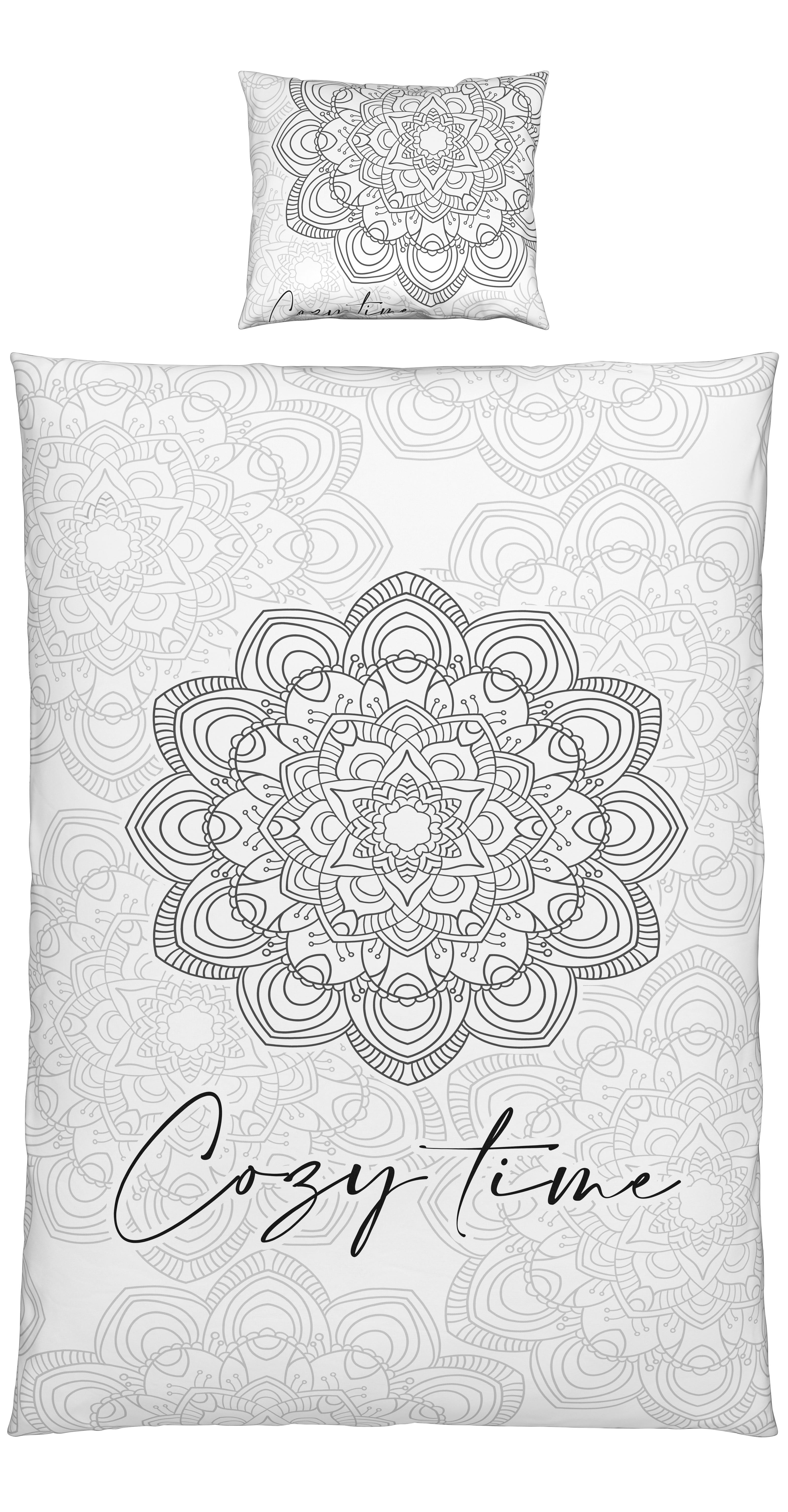 BETTWÄSCHESET KUSCHELZEIT - Grau, Konventionell, Textil (160/210cm) - Modern Living