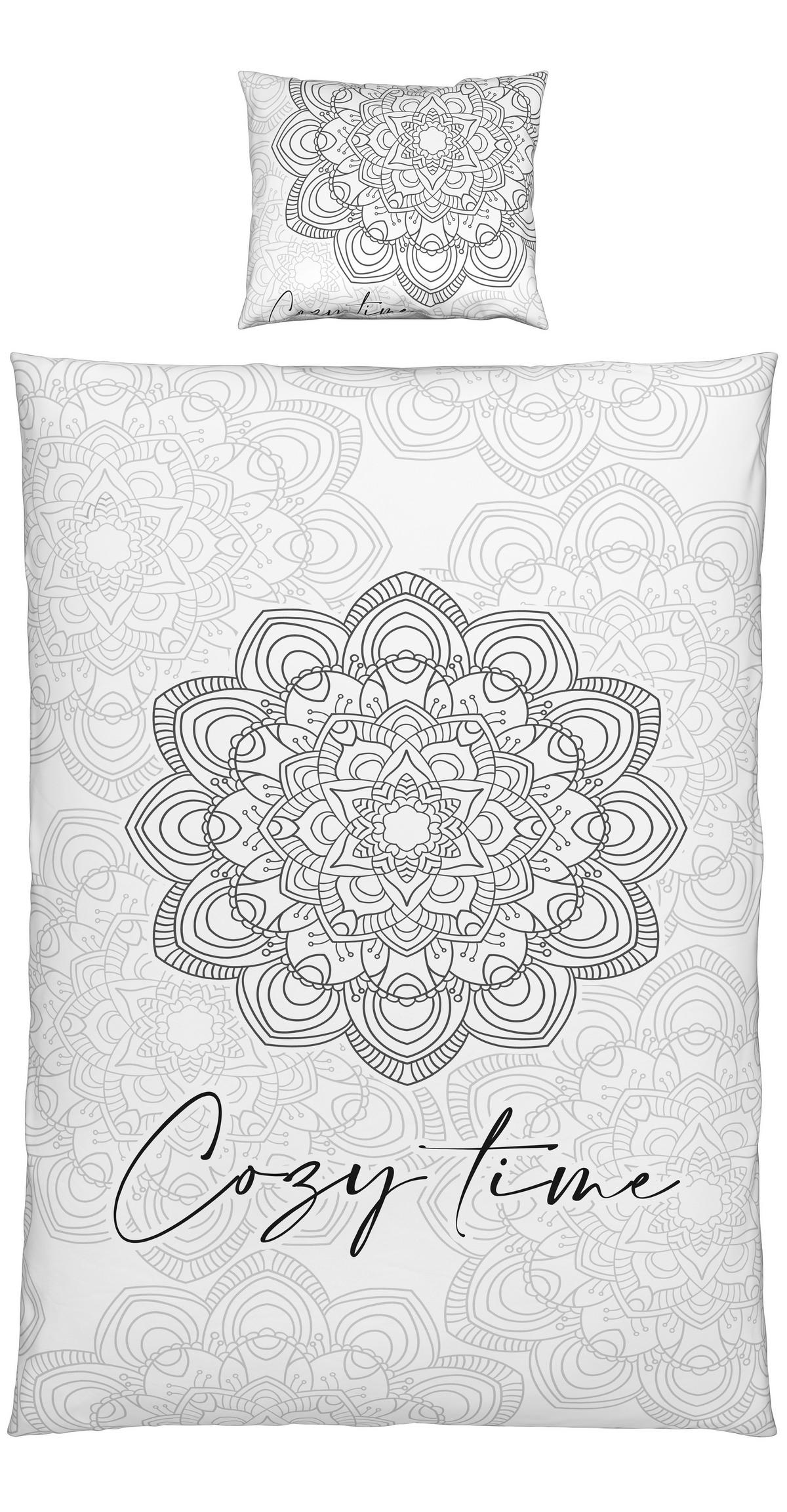 BETTWÄSCHESET KUSCHELZEIT - Grau, Konventionell, Textil (160/210cm) - Modern Living
