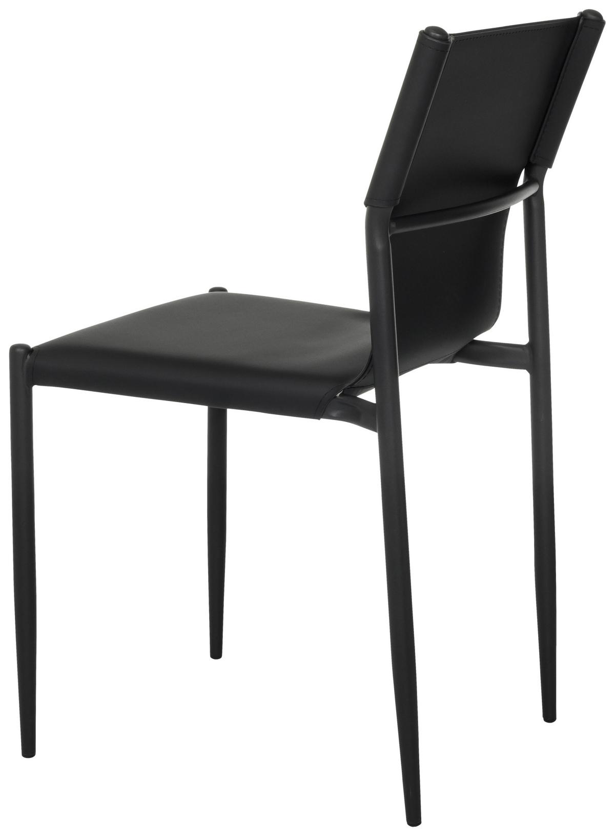 Konferenčni Stol Ellon V, Črna - črna, Moderno, kovina/usnje (44/82/52cm) - MID.YOU