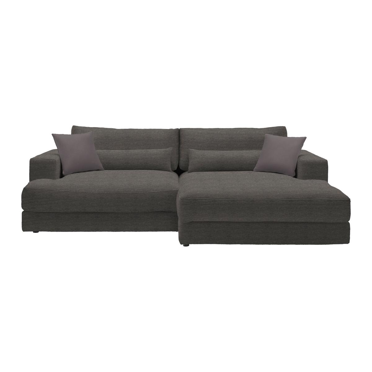 Ecksofa Fabiona rechts Braun - Braun, Modern, Holz (268/85/194cm) - Premium Living