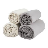 Spannleintuch Promo Grau ca. 100x200cm - Grau, Textil (100/200/30cm)