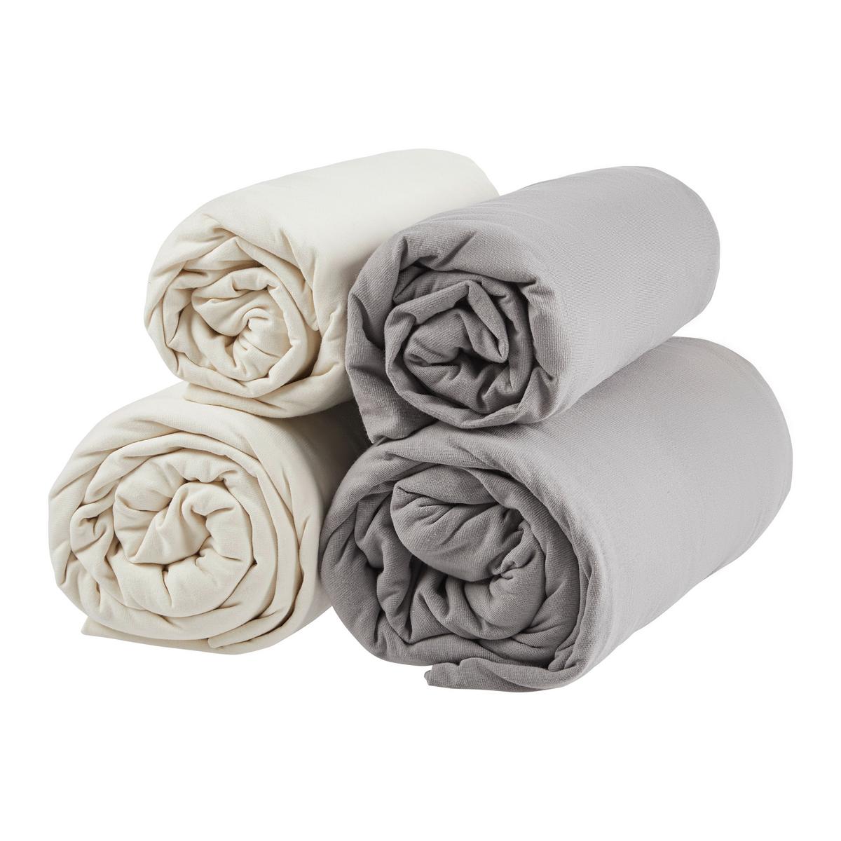 Spannleintuch Promo Grau ca. 100x200cm - Grau, Textil (100/200/30cm)