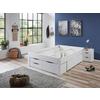 LIT DE RANGEMENT NOAH - blanc, KONVENTIONELL, matériau en bois (140/200cm) - Mömax