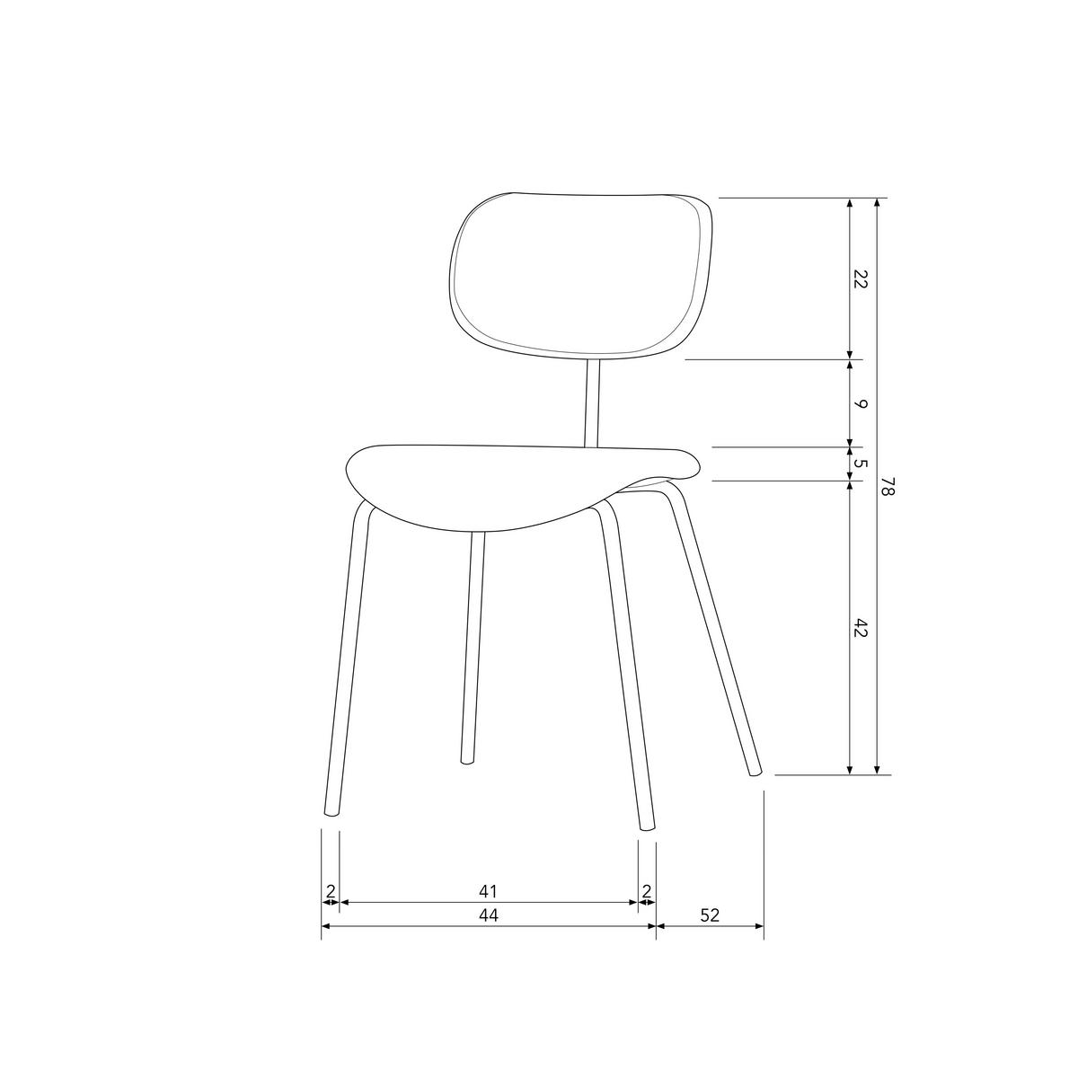 STUHL-SET Link Sandfarben B: 54cm - Sandfarben, MODERN, Textil/Metall (54/78/45cm) - Livetastic