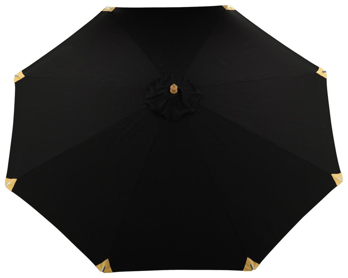 Sonnenschirm Nypo ca. 330 cm Schwarz - Schwarz, KONVENTIONELL (330/258/330cm) - Gardenson