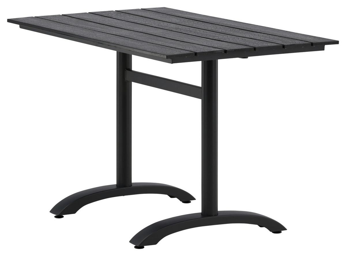Gartentisch Denver ca. 120x70x74 cm Schwarz - Schwarz, KONVENTIONELL, Metall (120/70/74cm) - Gardenson