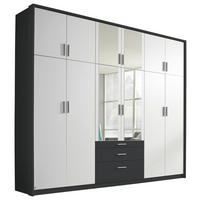 Ormar S Klasičnim Vratima Hildesheim - bijela/siva, Design, staklo/drvni materijal (275/231/56cm) - Modern Living