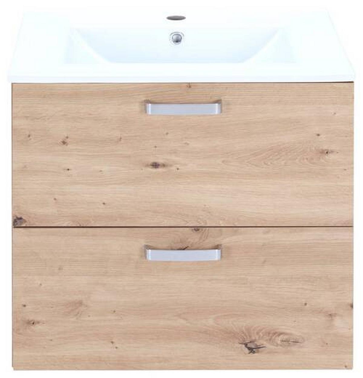 Donji Element Za Umivaonik Fresh - bijela/hrast Artisan, Konvencionalno, drvni materijal/metal (61/56/47cm) - Modern Living