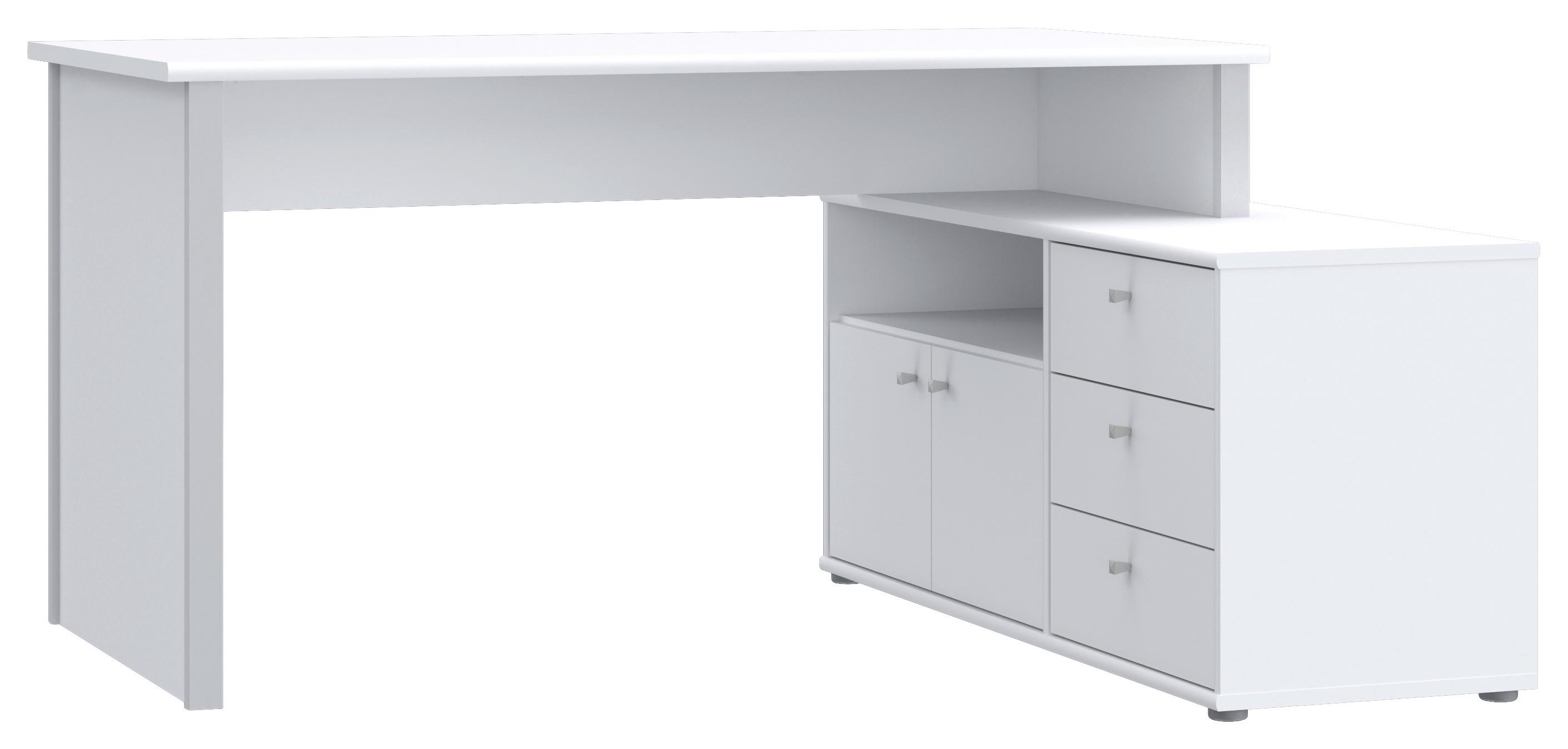 Radni Stol Tempra 2 - bijela, Basics, drvni materijal (120,6/74,9/151,4cm) - Based