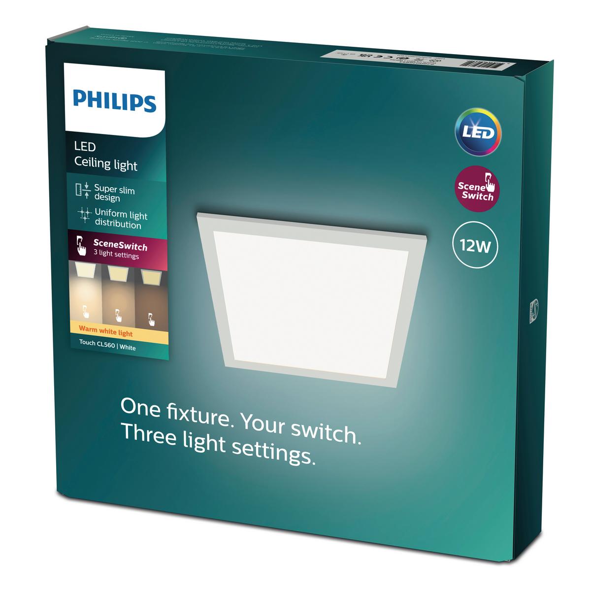 LAMPA SUFITOWA LED 32662000 - biały, Basics, tworzywo sztuczne (30/4,2/30cm) - Philips