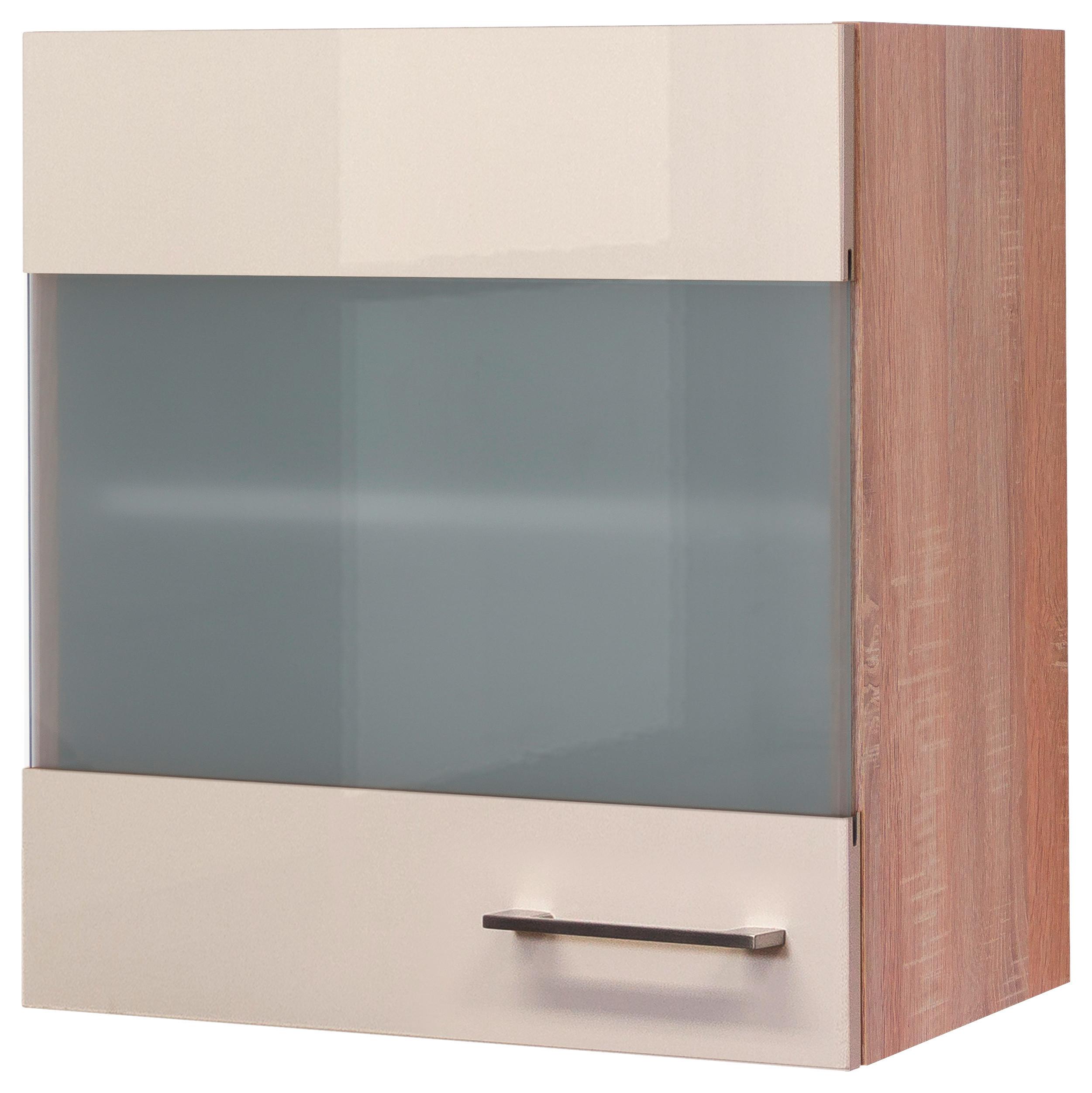 Küchenoberschrank "Nepal" , Kaschmir, Eiche - Kaschmir/Edelstahlfarben, MODERN, Holzwerkstoff/Metall (50/54,8/32cm) - FlexWell
