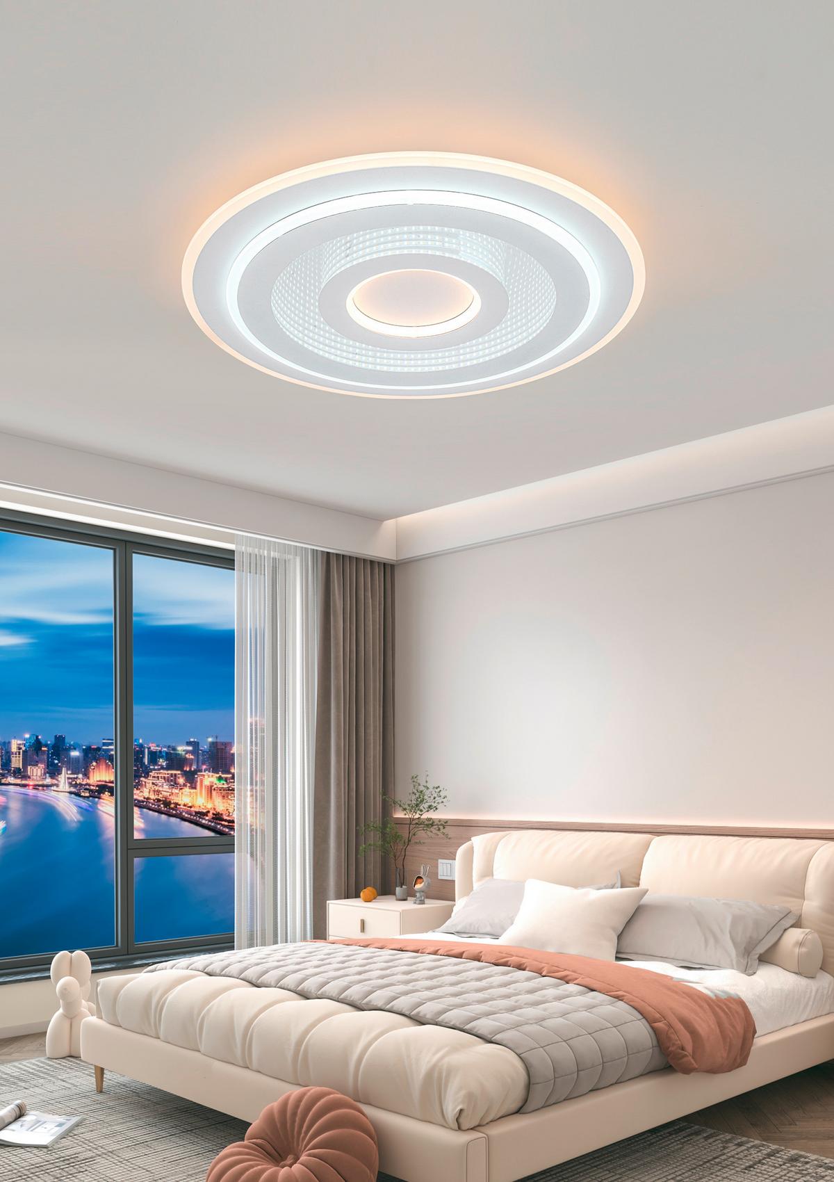 Plafonieră cu LED Birtu - alb, Modern, plastic/metal (49/4,3cm) - Mömax