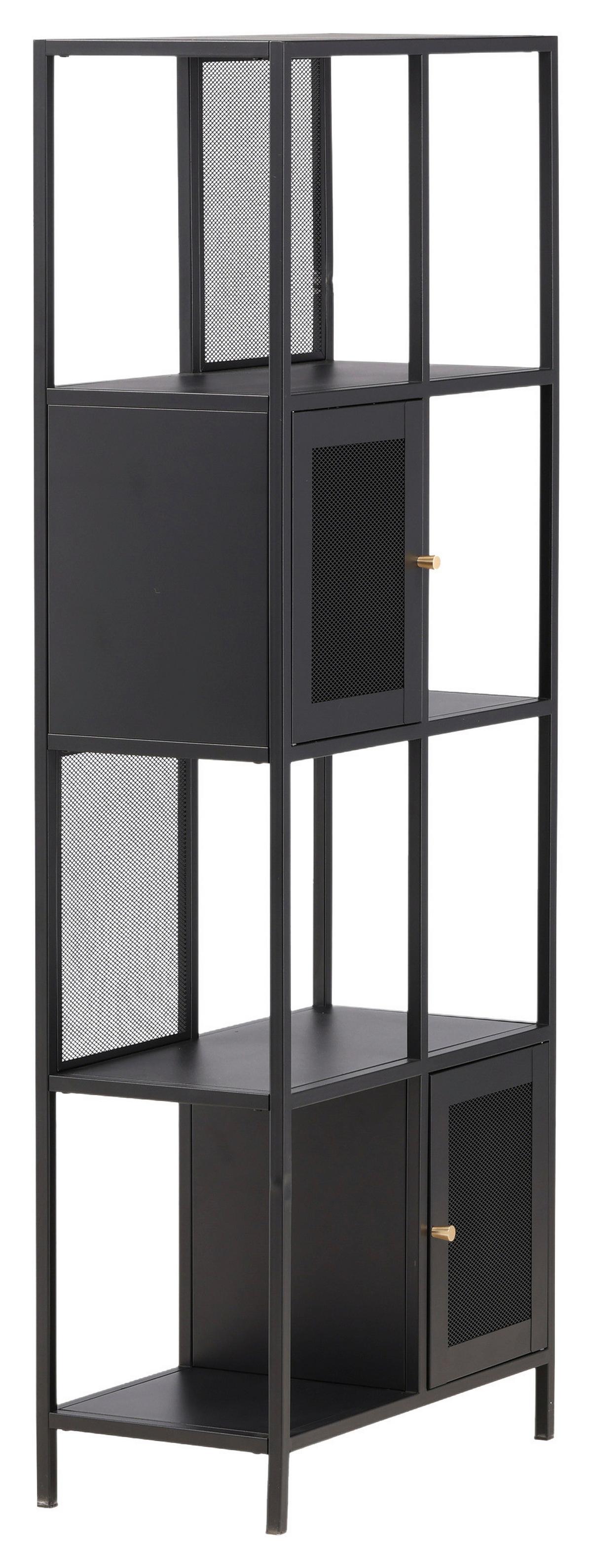 REGAL NETT - Schwarz, Design, Metall (70/180/35cm) - Livetastic