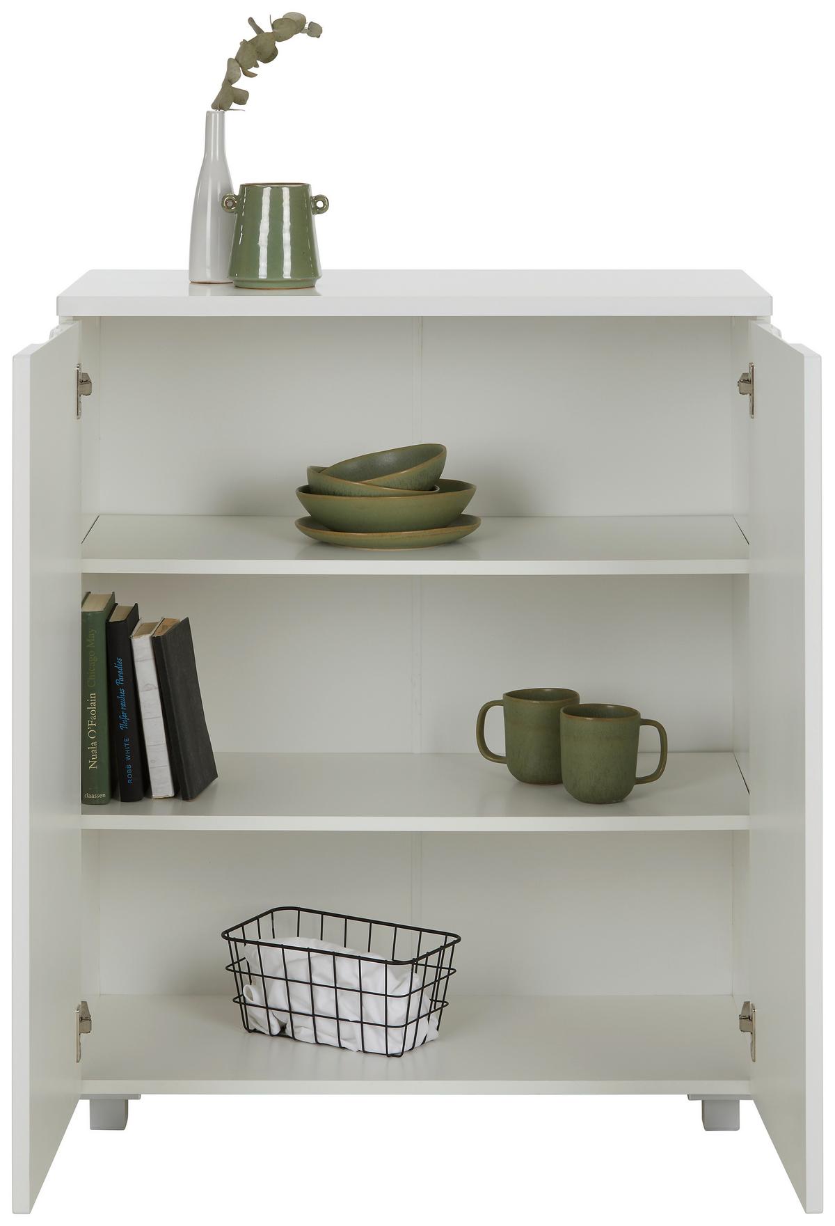 Komód Roy - fehér, Modern, faalapú anyag (80/90/38cm) - Mömax