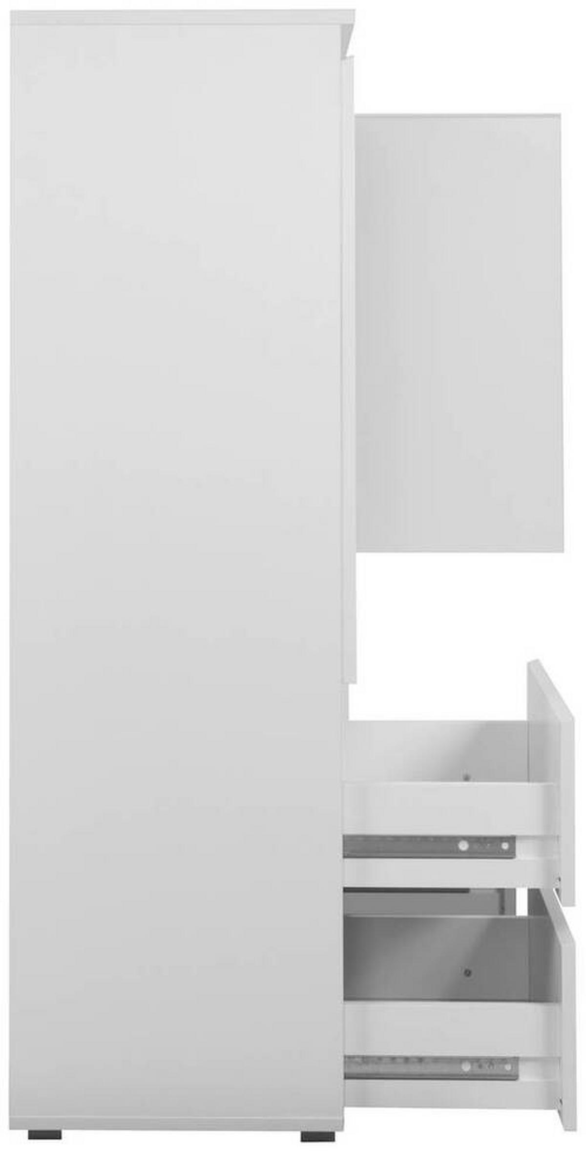 KOMODA WYSOKA IMAGE 53A - antracytowy/biały, Design, materiał drewnopochodny/tworzywo sztuczne (116/131/40cm) - MID.YOU