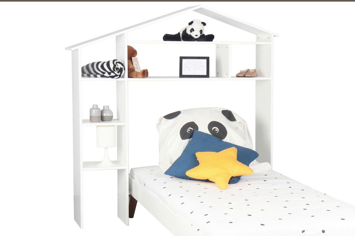 Überbauregal in Hausform Weiß - Weiß, Design, Holz/Holzwerkstoff (148/155/31cm) - Livetastic
