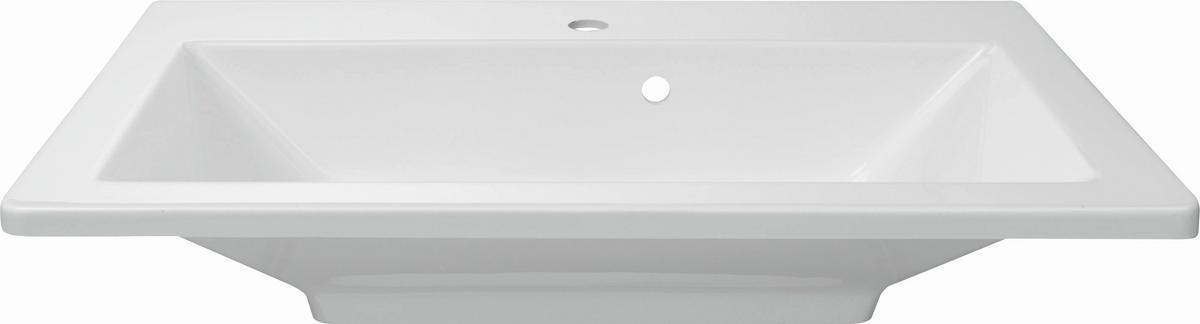 Umivalnik Domino - bela, kamen (80/17/50cm)