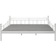Bett Weiß 90x200cm - Weiß, ROMANTIK / LANDHAUS, Metall (207/92/99cm) - Zandiara