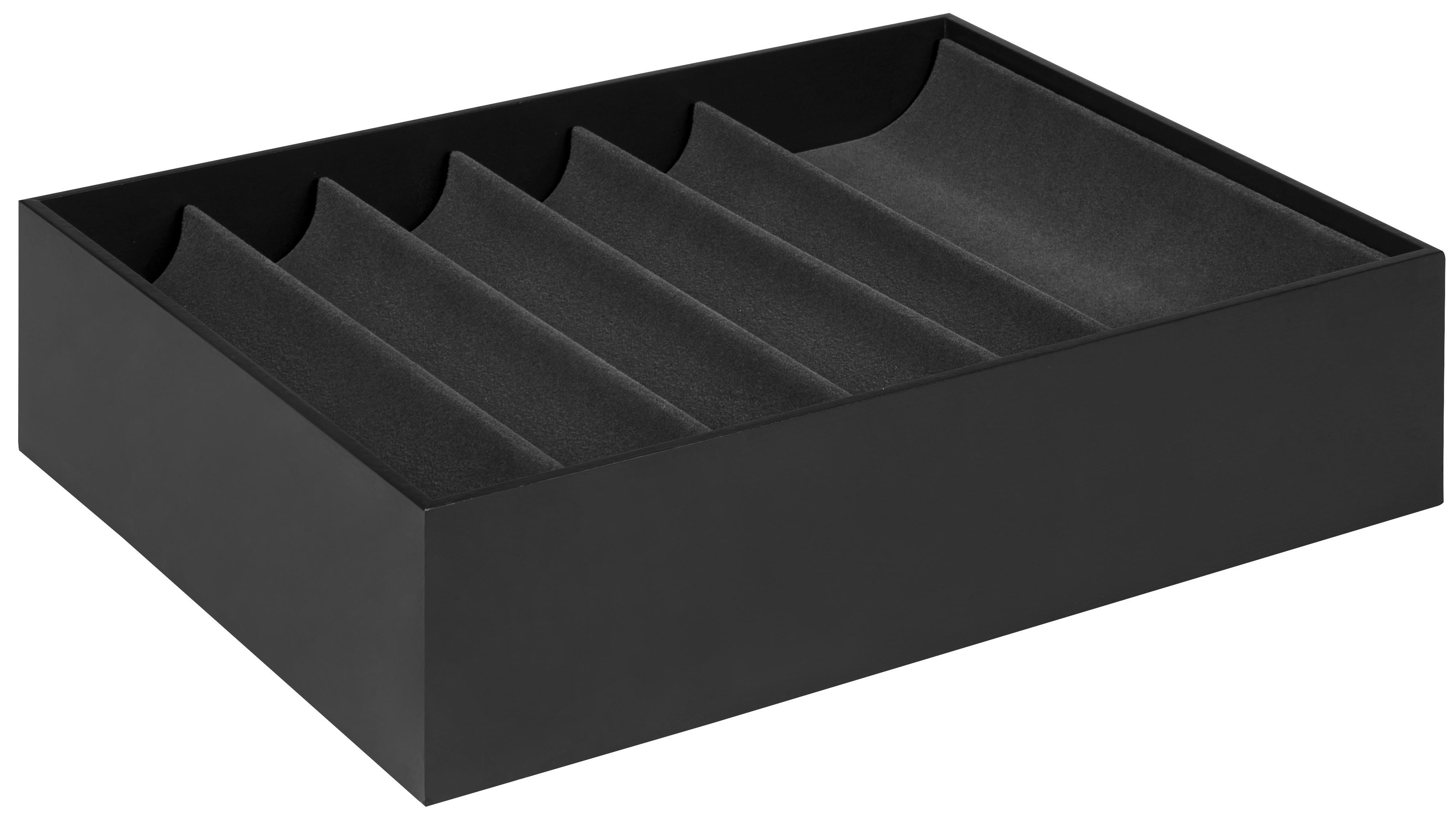 Schmuckbox Unit - S in Grau - Grau, KONVENTIONELL, Holzwerkstoff/Textil (43/34/10,5cm) - Premium Living