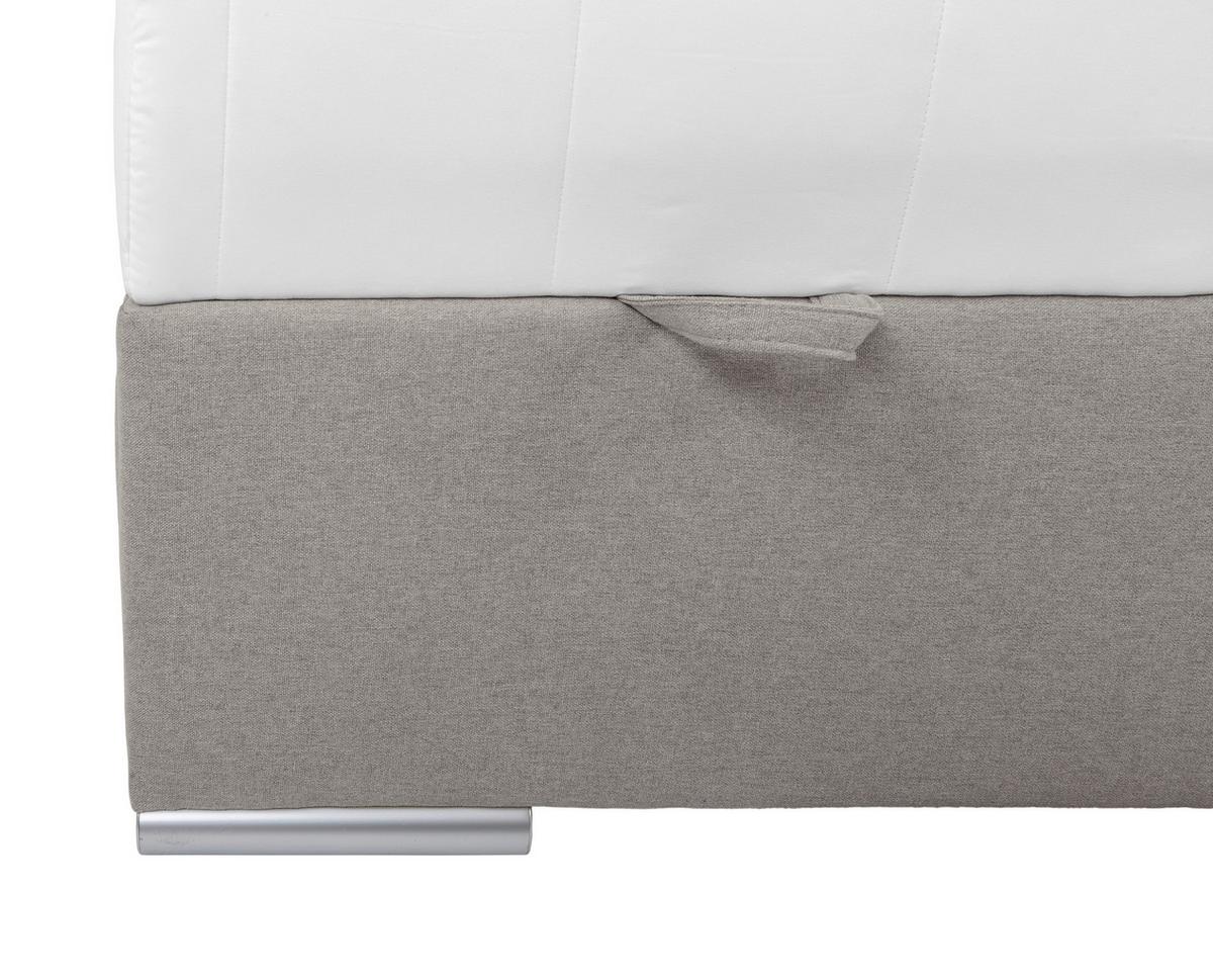 Tapecirani Krevet Cosi - boje kroma/taupe, Konvencionalno, tekstil/drvo (140/200cm)