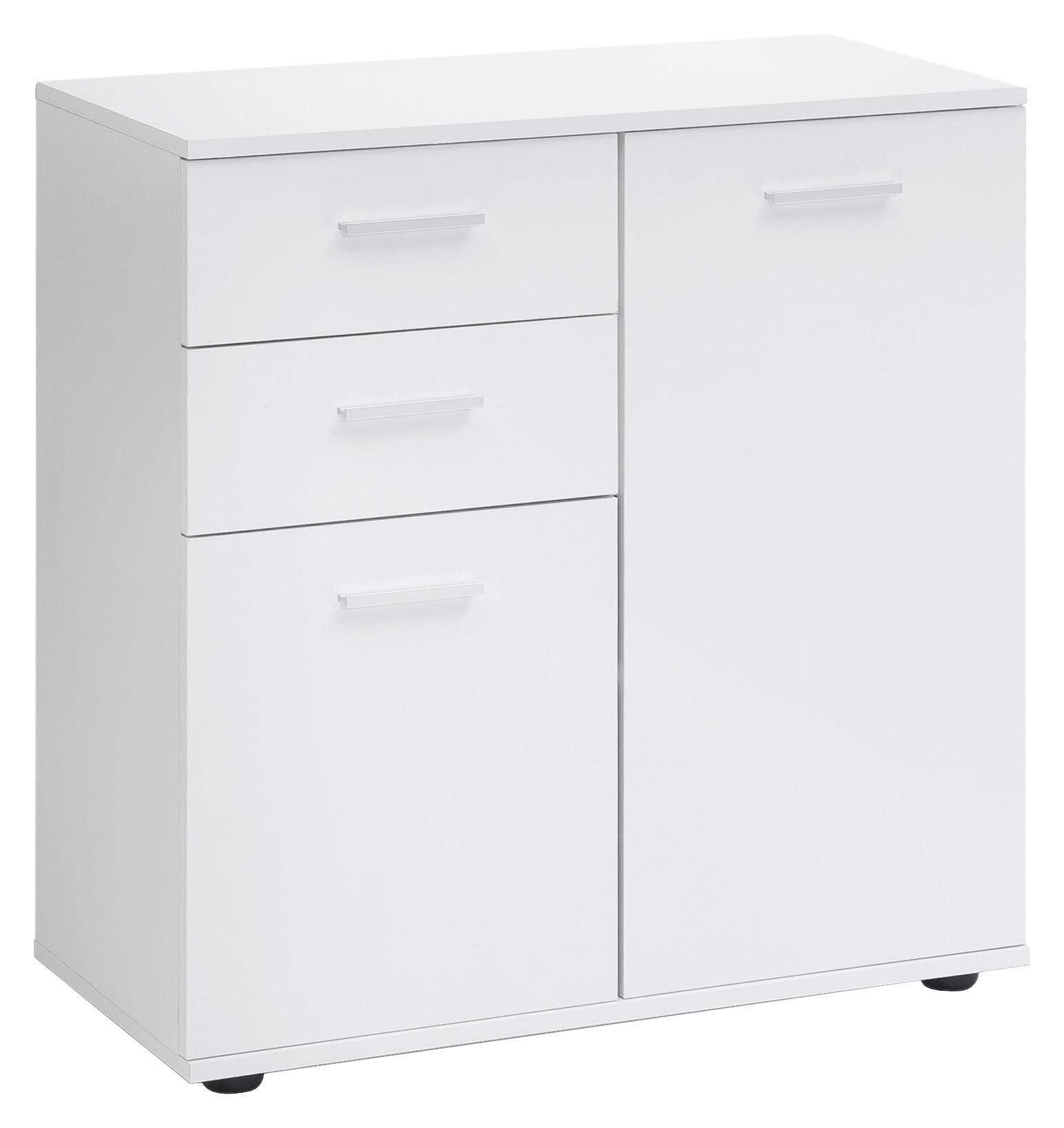 Komoda Svenja - barve aluminija, Konvencionalno, kovina/leseni material (71/78/35cm) - MID.YOU