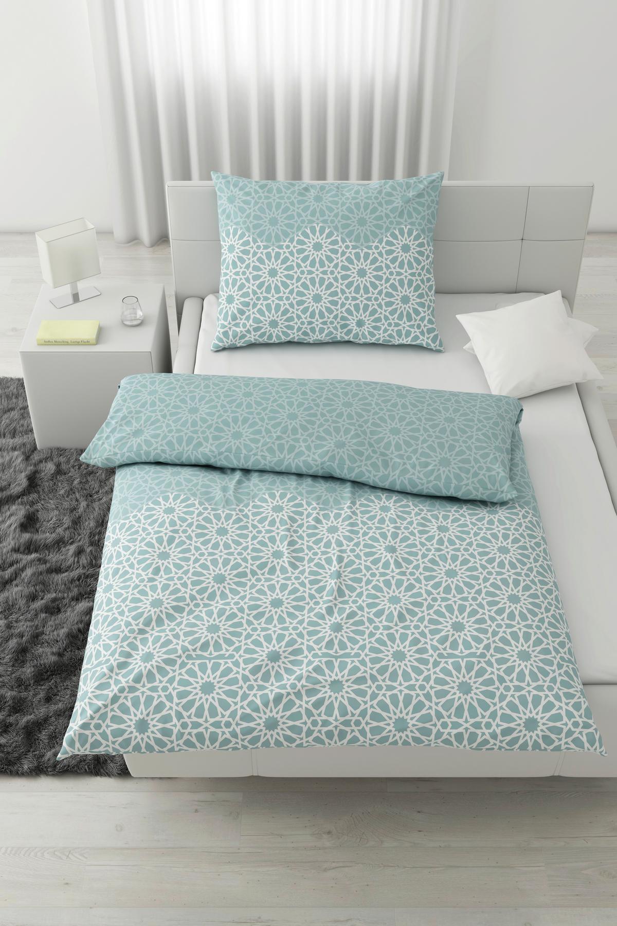 BETTWÄSCHESET CAROLINE - Mintgrün, Konventionell, Textil (160/210cm) - Modern Living
