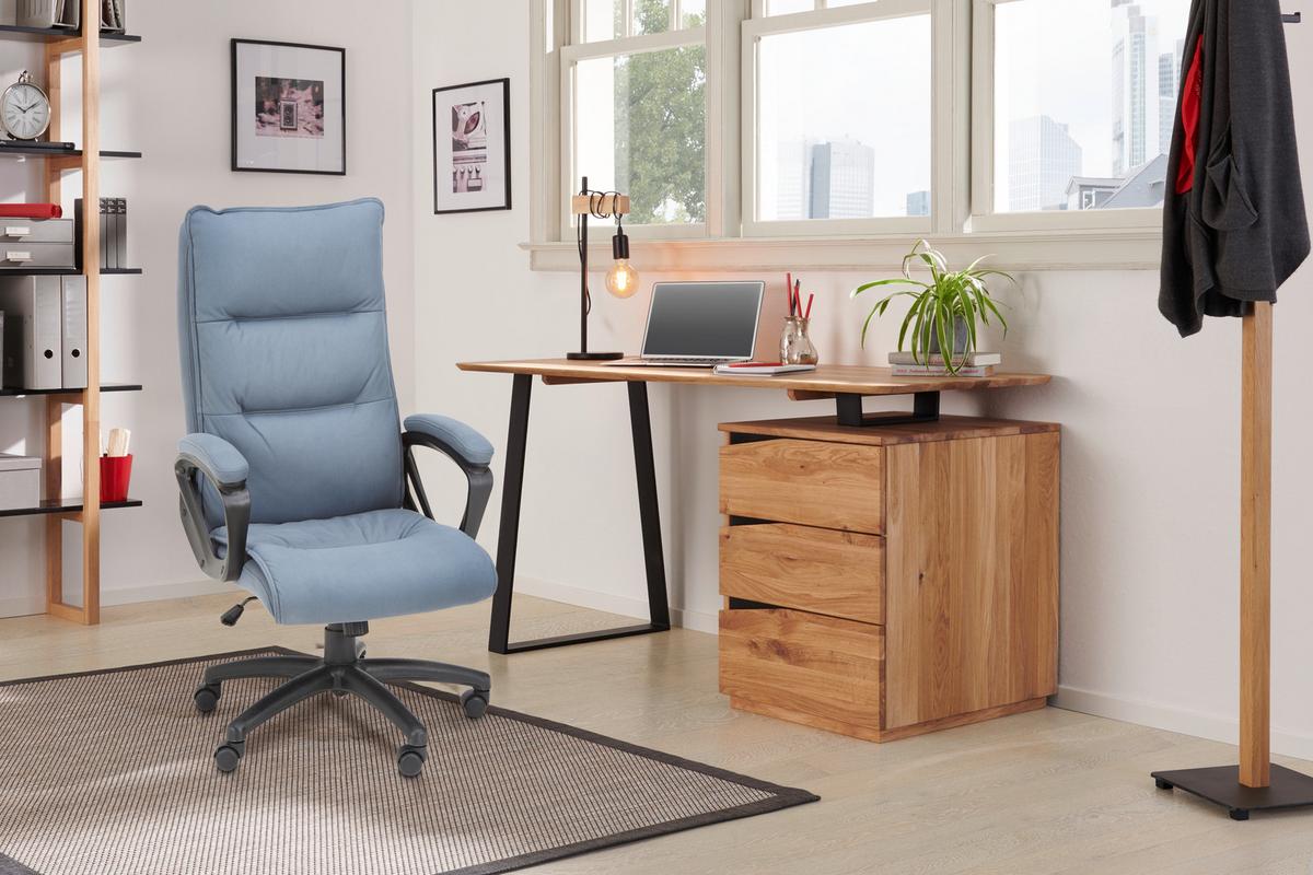 BIURKO LYNX -LINEA NATURA- - dąb dziki/czarny, Natur, metal/drewno (140/65/75cm) - Linea Natura