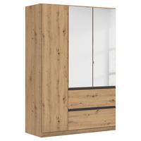 Omara S Klasičnimi Vrati Costa, Barva Hrasta, Siva - siva/hrast artisan, Moderno, leseni material (136/197/54cm) - Rauch Möbel