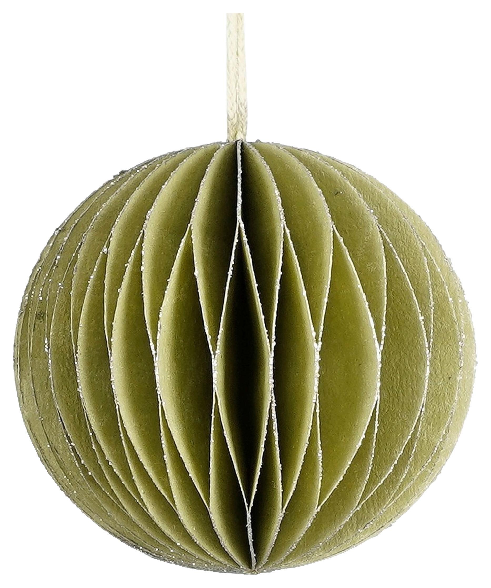 Dekohänger Ornament Hellgrün - Hellgrün, Basics, Papier (8/8cm)