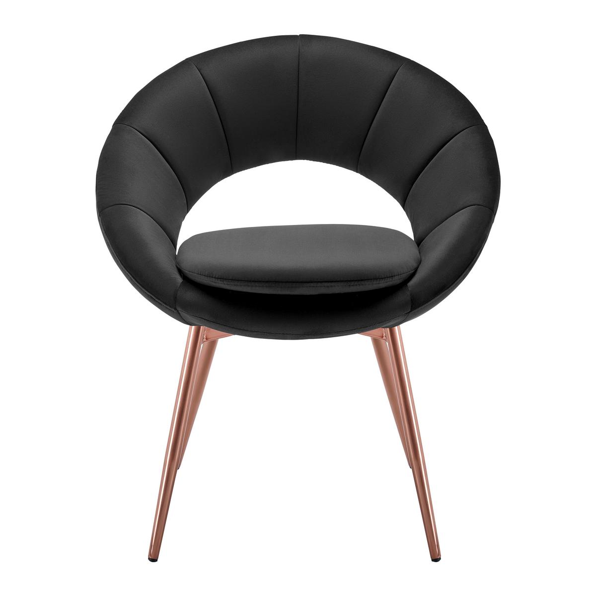 KRZESŁO Z PODŁOKIETNIKAMI LEVI - ciemnoszary, Modern, metal/drewno (67/74/60.5cm) - Bessagi Home