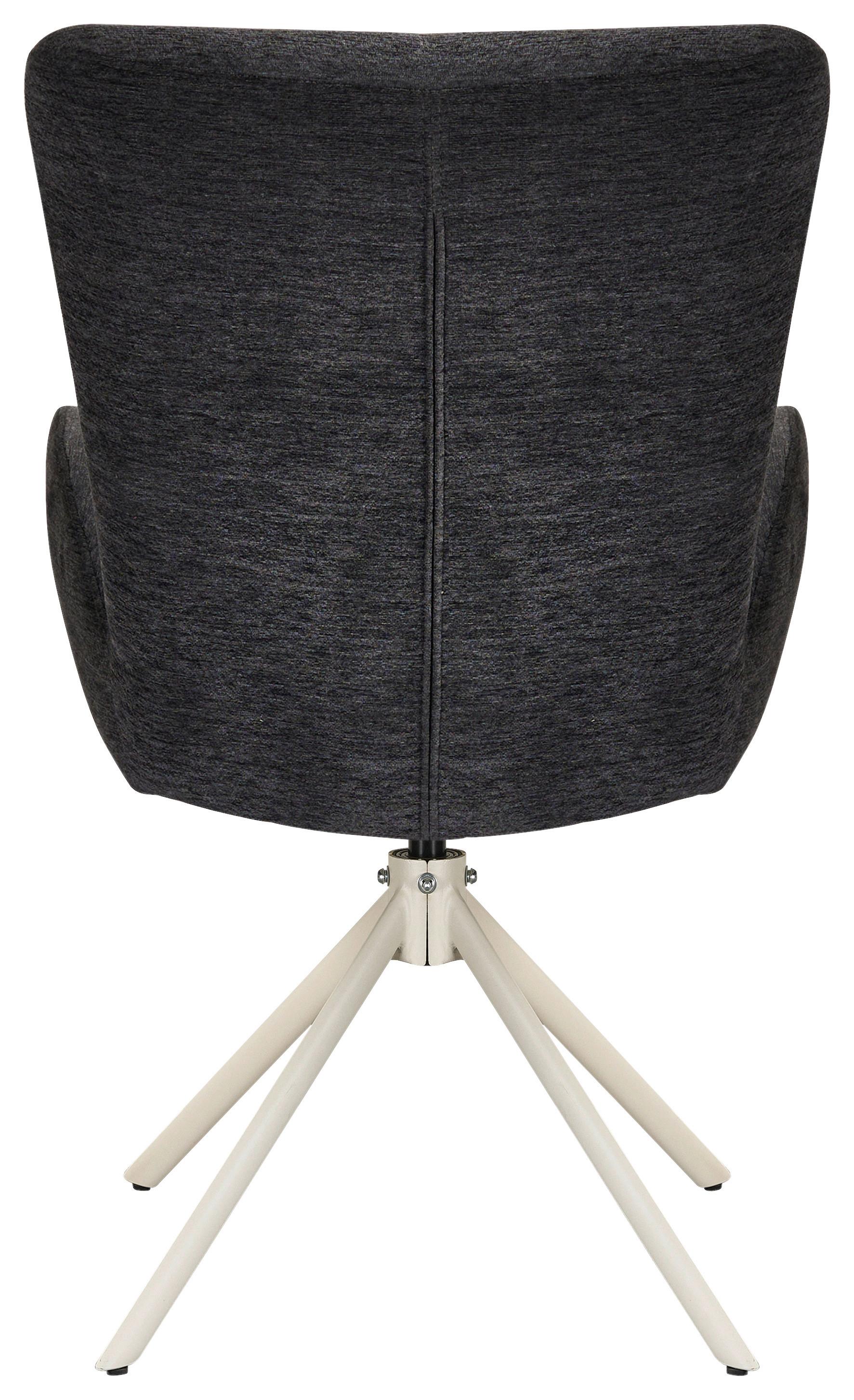STOL MED ARMSTÖD STELLA - beige/grå, Design, metall/textil (58/91/65cm) - Mömax